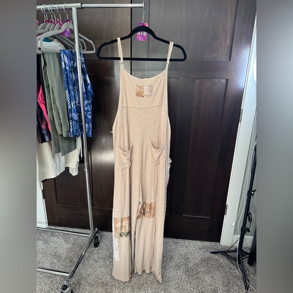 POL Patchwork Ribbed Harem Jumpsuit - image 3